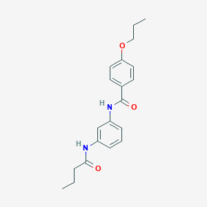 molecular formula C20H24N2O3 B278590 N-[3-(butanoylamino)phenyl]-4-propoxybenzamide 