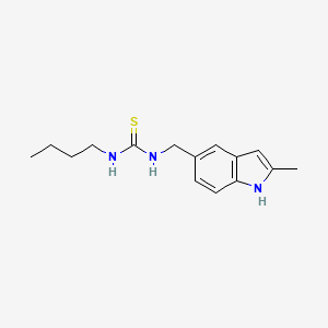 molecular formula C15H21N3S B2785904 1-butyl-3-((2-methyl-1H-indol-5-yl)methyl)thiourea CAS No. 852139-41-4