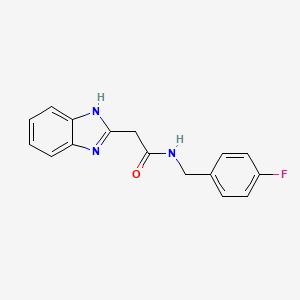 2-(1H-1,3-benzodiazol-2-yl)-N-[(4-fluorophenyl)methyl]acetamide