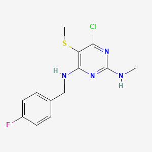 6-chloro-N~4~-(4-fluorobenzyl)-N~2~-methyl-5-(methylsulfanyl)-2,4-pyrimidinediamine