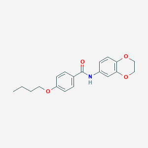 molecular formula C19H21NO4 B278592 4-butoxy-N-(2,3-dihydro-1,4-benzodioxin-6-yl)benzamide 