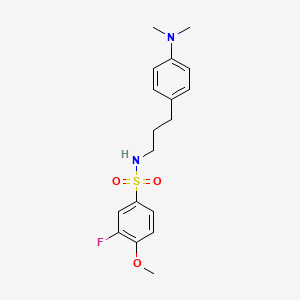 molecular formula C18H23FN2O3S B2785923 N-(3-(4-(dimethylamino)phenyl)propyl)-3-fluoro-4-methoxybenzenesulfonamide CAS No. 953921-65-8