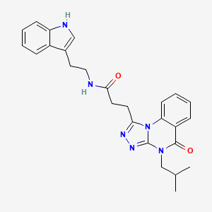 N-[2-(1H-indol-3-yl)ethyl]-3-(4-isobutyl-5-oxo-4,5-dihydro[1,2,4]triazolo[4,3-a]quinazolin-1-yl)propanamide