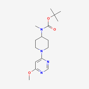 molecular formula C16H26N4O3 B2785934 tert-Butyl (1-(6-methoxypyrimidin-4-yl)piperidin-4-yl)(methyl)carbamate CAS No. 1353989-76-0