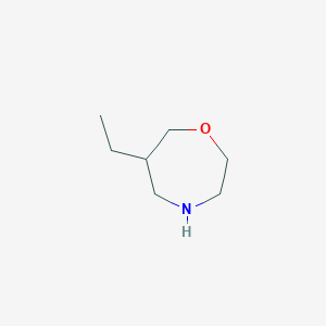 molecular formula C7H15NO B2785956 6-Ethyl-1,4-oxazepane CAS No. 1823943-90-3