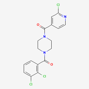 molecular formula C17H14Cl3N3O2 B2785958 1-(2-Chloropyridine-4-carbonyl)-4-(2,3-dichlorobenzoyl)piperazine CAS No. 1197919-44-0