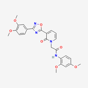 molecular formula C25H24N4O7 B2785972 N-(2,4-dimethoxyphenyl)-2-[3-[3-(3,4-dimethoxyphenyl)-1,2,4-oxadiazol-5-yl]-2-oxopyridin-1(2H)-yl]acetamide CAS No. 1105202-23-0