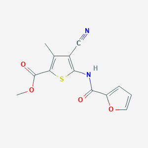 molecular formula C13H10N2O4S B278598 Methyl 4-cyano-5-(2-furoylamino)-3-methyl-2-thiophenecarboxylate 