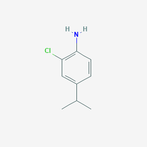 molecular formula C9H12ClN B2785980 Benzenamine, 2-chloro-4-(1-methylethyl)- CAS No. 76842-16-5