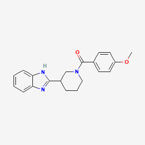 molecular formula C20H21N3O2 B2785982 [3-(1H-benzimidazol-2-yl)piperidin-1-yl](4-methoxyphenyl)methanone CAS No. 949744-79-0