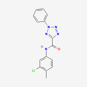 molecular formula C15H12ClN5O B2785990 N-(3-chloro-4-methylphenyl)-2-phenyl-2H-tetrazole-5-carboxamide CAS No. 1396884-11-9