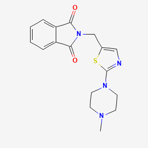 molecular formula C17H18N4O2S B2785995 2-[[2-(4-Methylpiperazin-1-yl)-1,3-thiazol-5-yl]methyl]isoindole-1,3-dione CAS No. 685109-19-7
