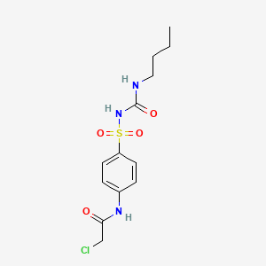 molecular formula C13H18ClN3O4S B2786004 N-(4-{[(butylamino)carbonylamino]sulfonyl}phenyl)-2-chloroacetamide CAS No. 637748-00-6