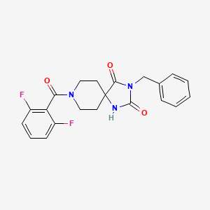 molecular formula C21H19F2N3O3 B2786007 3-Benzyl-8-(2,6-difluorobenzoyl)-1,3,8-triazaspiro[4.5]decane-2,4-dione CAS No. 1021089-40-6