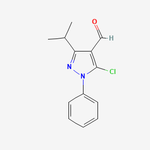 molecular formula C13H13ClN2O B2786009 5-chloro-3-isopropyl-1-phenyl-1H-pyrazole-4-carbaldehyde CAS No. 139347-65-2