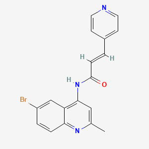 molecular formula C18H14BrN3O B2786021 (E)-N-(6-bromo-2-methylquinolin-4-yl)-3-(pyridin-4-yl)acrylamide CAS No. 955328-13-9