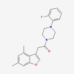 B2786024 2-(4,6-Dimethylbenzofuran-3-yl)-1-(4-(2-fluorophenyl)piperazin-1-yl)ethanone CAS No. 717895-01-7