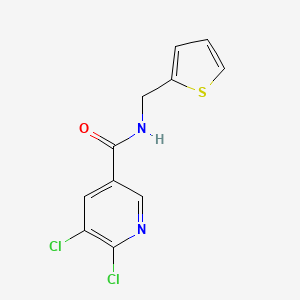 molecular formula C11H8Cl2N2OS B2786032 5,6-dichloro-N-(thiophen-2-ylmethyl)pyridine-3-carboxamide CAS No. 746637-28-5