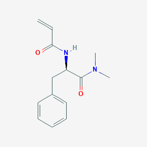 molecular formula C14H18N2O2 B2786036 (2R)-N,N-Dimethyl-3-phenyl-2-(prop-2-enoylamino)propanamide CAS No. 2361608-31-1