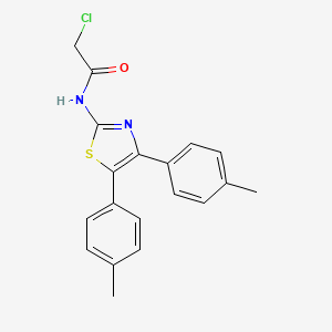 molecular formula C19H17ClN2OS B2786044 2-Chloro-N-(4,5-di-p-tolyl-thiazol-2-yl)-acetamide CAS No. 726157-04-6