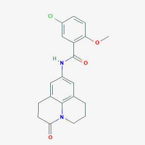 5-Chloro-2-methoxy-N-(2-oxo-1-azatricyclo[7.3.1.05,13]trideca-5,7,9(13)-trien-7-yl)benzamide