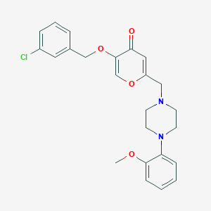 5-((3-chlorobenzyl)oxy)-2-((4-(2-methoxyphenyl)piperazin-1-yl)methyl)-4H-pyran-4-one