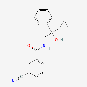 3-cyano-N-(2-cyclopropyl-2-hydroxy-2-phenylethyl)benzamide