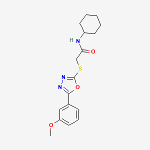 N-cyclohexyl-2-((5-(3-methoxyphenyl)-1,3,4-oxadiazol-2-yl)thio)acetamide