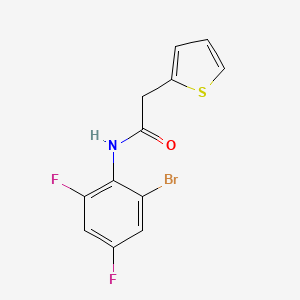 molecular formula C12H8BrF2NOS B2786058 N-(6-Bromo-2,4-difluorophenyl)-2-(2-thienyl)ethanamide CAS No. 895372-47-1
