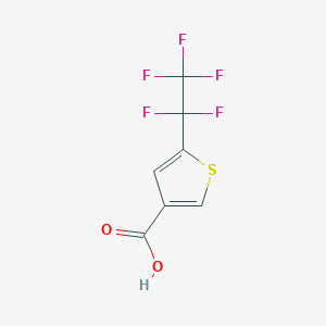 molecular formula C7H3F5O2S B2786062 5-(1,1,2,2,2-Pentafluoroethyl)thiophene-3-carboxylic acid CAS No. 2418720-24-6