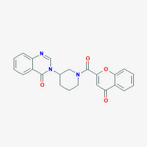 molecular formula C23H19N3O4 B2786063 3-(1-(4-oxo-4H-chromene-2-carbonyl)piperidin-3-yl)quinazolin-4(3H)-one CAS No. 2034422-75-6