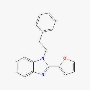 molecular formula C19H16N2O B2786072 2-(furan-2-yl)-1-phenethyl-1H-benzo[d]imidazole CAS No. 433697-93-9