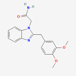 molecular formula C18H19N3O3 B2786074 2-[2-(3,4-dimethoxybenzyl)-1H-benzimidazol-1-yl]acetamide CAS No. 955320-74-8