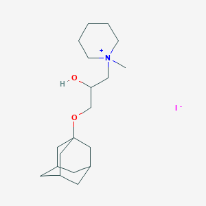 molecular formula C19H34INO2 B2786075 1-(3-((3s,5s,7s)-Adamantan-1-yloxy)-2-hydroxypropyl)-1-methylpiperidin-1-ium iodide CAS No. 1313527-17-1