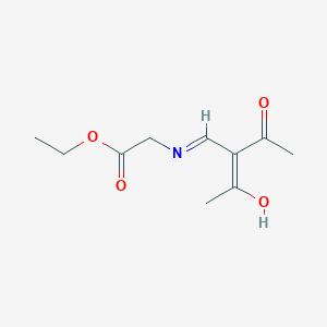 molecular formula C10H15NO4 B2786089 Ethyl 2-[(2-acetyl-3-oxobut-1-en-1-yl)amino]acetate CAS No. 188782-93-6