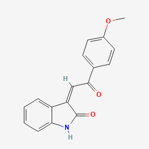molecular formula C17H13NO3 B2786093 (Z)-3-(2-(4-甲氧基苯基)-2-氧代乙基亚甲基)吲哚-2-酮 CAS No. 159862-03-0