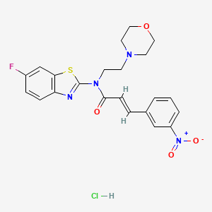 molecular formula C22H22ClFN4O4S B2786132 (E)-N-(6-fluorobenzo[d]thiazol-2-yl)-N-(2-morpholinoethyl)-3-(3-nitrophenyl)acrylamide hydrochloride CAS No. 1217200-68-4