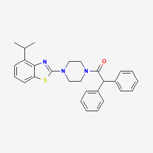 molecular formula C28H29N3OS B2786137 1-(4-(4-Isopropylbenzo[d]thiazol-2-yl)piperazin-1-yl)-2,2-diphenylethanone CAS No. 955681-96-6
