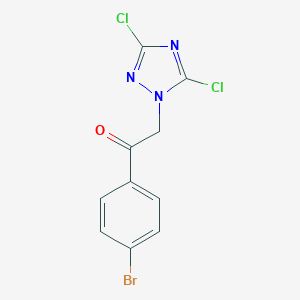molecular formula C10H6BrCl2N3O B278614 1-(4-bromophenyl)-2-(3,5-dichloro-1H-1,2,4-triazol-1-yl)ethanone 
