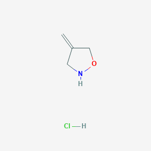 molecular formula C4H8ClNO B2786141 4-Methylidene-1,2-oxazolidine hydrochloride CAS No. 2172188-92-8