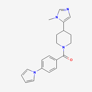 molecular formula C20H22N4O B2786148 [4-(3-Methylimidazol-4-yl)piperidin-1-yl]-(4-pyrrol-1-ylphenyl)methanone CAS No. 2309751-80-0