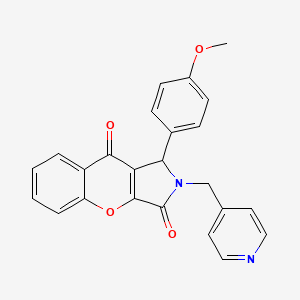 molecular formula C24H18N2O4 B2786153 1-(4-Methoxyphenyl)-2-(pyridin-4-ylmethyl)-1,2-dihydrochromeno[2,3-c]pyrrole-3,9-dione CAS No. 867138-15-6
