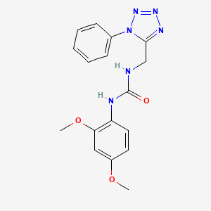 molecular formula C17H18N6O3 B2786156 1-(2,4-dimethoxyphenyl)-3-((1-phenyl-1H-tetrazol-5-yl)methyl)urea CAS No. 950473-32-2