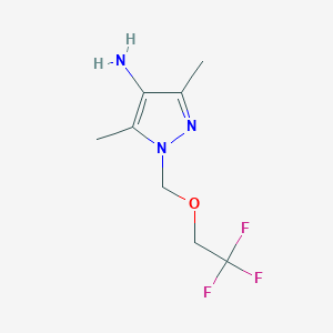molecular formula C8H12F3N3O B2786161 3,5-dimethyl-1-[(2,2,2-trifluoroethoxy)methyl]-1H-pyrazol-4-amine CAS No. 1006473-39-7