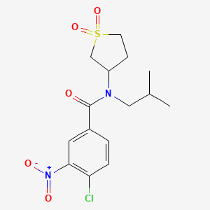 4-chloro-N-(1,1-dioxidotetrahydrothiophen-3-yl)-N-isobutyl-3-nitrobenzamide