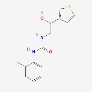 molecular formula C14H16N2O2S B2786167 1-(2-Hydroxy-2-(thiophen-3-yl)ethyl)-3-(o-tolyl)urea CAS No. 1251553-23-7