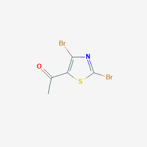 molecular formula C5H3Br2NOS B2786168 1-(Dibromo-1,3-thiazol-5-yl)ethan-1-one CAS No. 1823382-26-8