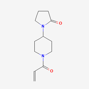 molecular formula C12H18N2O2 B2786182 1-(1-Prop-2-enoylpiperidin-4-yl)pyrrolidin-2-one CAS No. 2224214-00-8