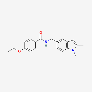molecular formula C20H22N2O2 B2786187 N-[(1,2-dimethylindol-5-yl)methyl]-4-ethoxybenzamide CAS No. 852137-22-5