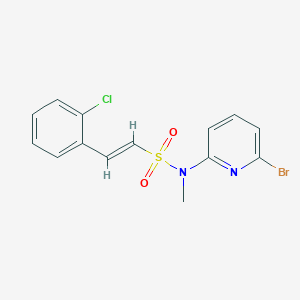 molecular formula C14H12BrClN2O2S B2786190 (E)-N-(6-Bromopyridin-2-yl)-2-(2-chlorophenyl)-N-methylethenesulfonamide CAS No. 1798977-04-4